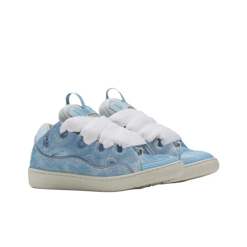 Lanvin Curb Low Top Skateboard Shoes Unisex Blue-2