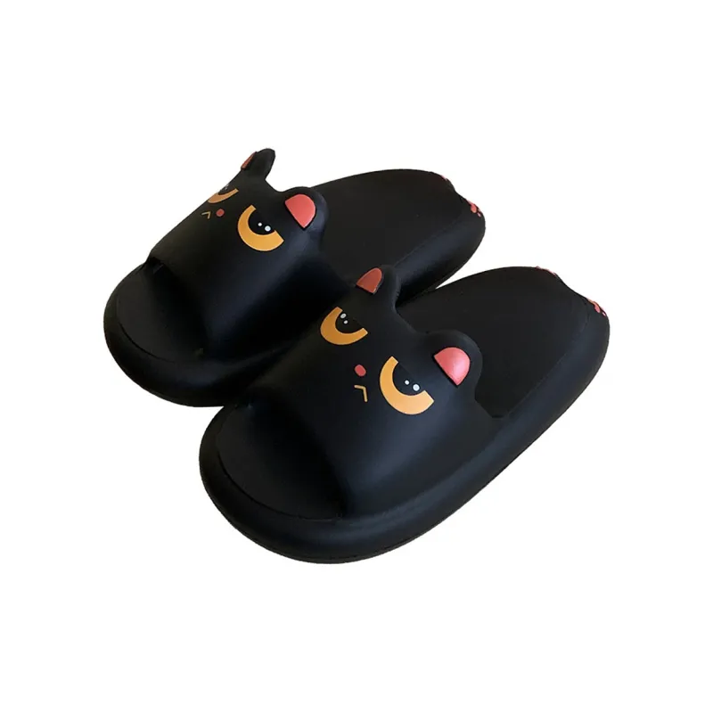 Thin Strips Slippers Unisex, Black-0