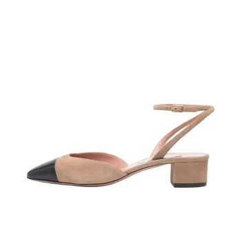 AQUAZZURA French Flirt Chunky Heel High Heels 3.5cm Women's Sandy Brown