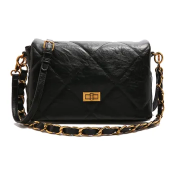 Meow In The Grass PU Handbag Shoulder Bag Crossbody Bag Women's Black