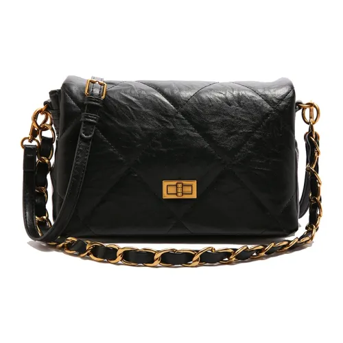 Meow In The Grass PU Handbag Shoulder Bag Crossbody Bag Women's Black