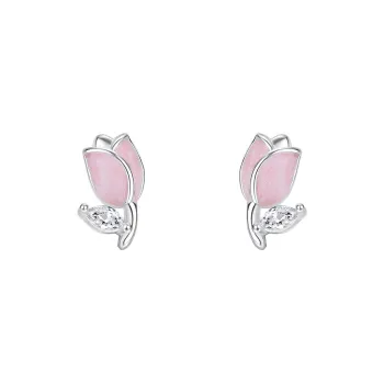 Happy Tide S 999 Fine Silver Stud Earrings Women's