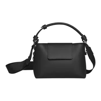 Gaston Luga PU One Shoulder Handbag, Crossbody Bag Regular Women's Black/Cream White