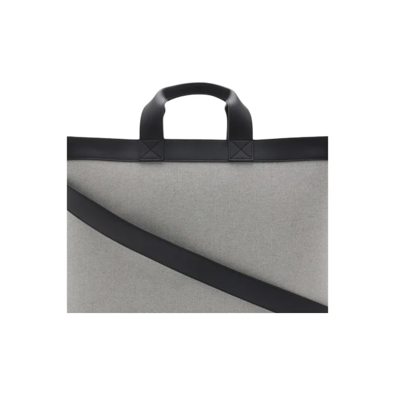 Burberry Cotton Canvas Shoulder Bag Crossbody Bag Handbag Women's Black-2