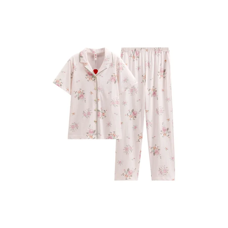 FENTENG Pajama Set Women's Light Shrimp Pink-0