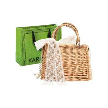 KARUISHA Straw Woven One Shoulder Handbags Regular Women's Khaki