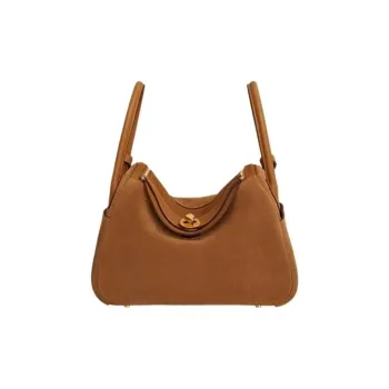 HERMES Lindy Suede With Swift Leather Handbag, Shoulder Bag Women's