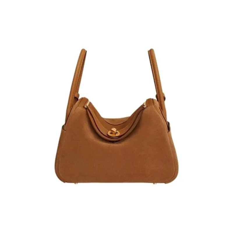 HERMES Lindy Suede With Swift Leather Handbag, Shoulder Bag Women's-0