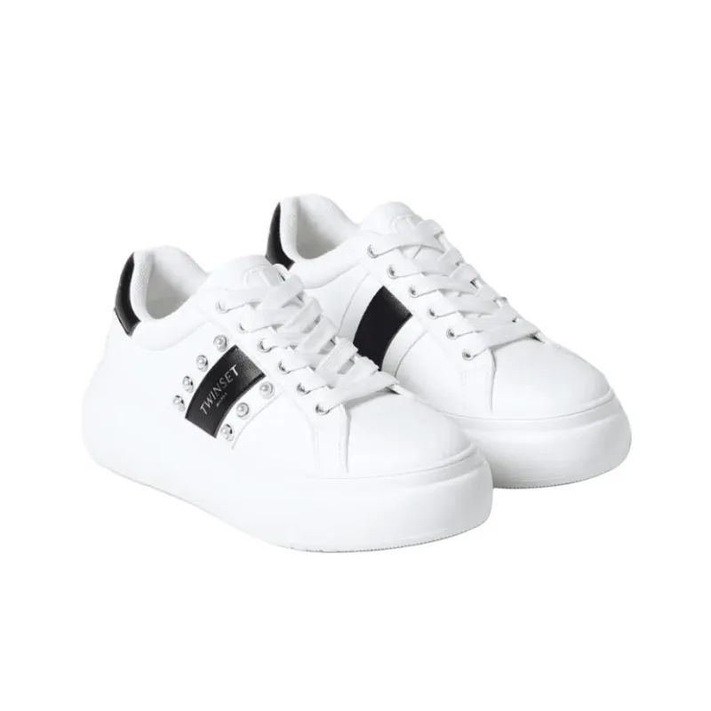 TWINSET MILANO Skateboard Shoes Women's White-3
