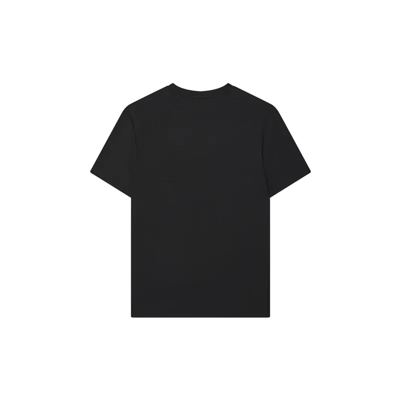 FILA Knitted Fabric Short Sleeved T Shirts Men's Jet Black-1