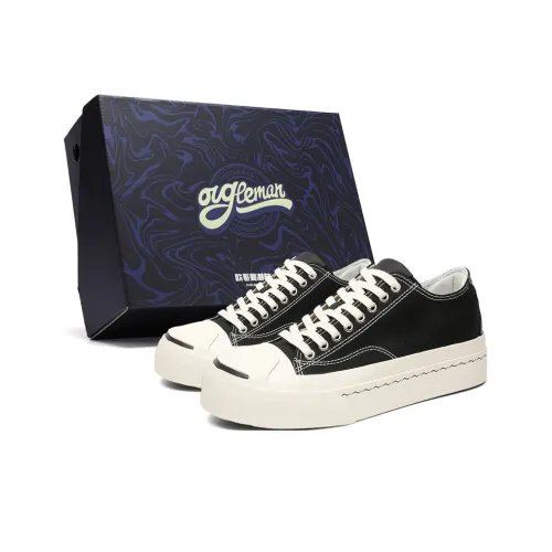 OUGLEMEN Slip Resistant Impact Resistance Wear Resistant Low Top Skateboard Shoes Unisex Box Included