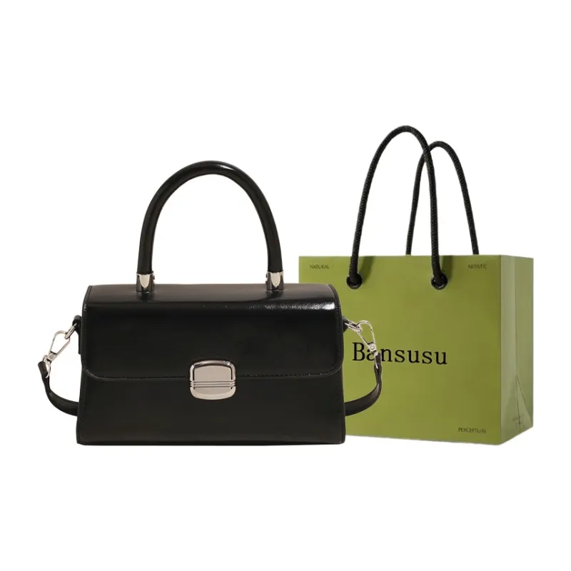 Bansusu PU Handbag Women's Black/Pink/Green/Khaki/Ecru-20