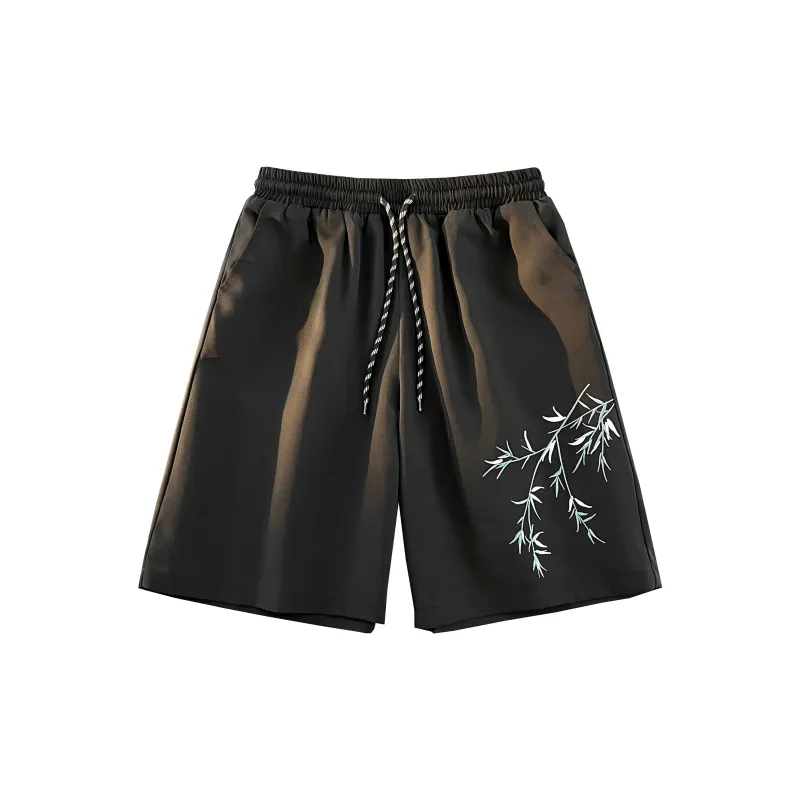 TESTUNG Casual Shorts Unisex Classic Black-4