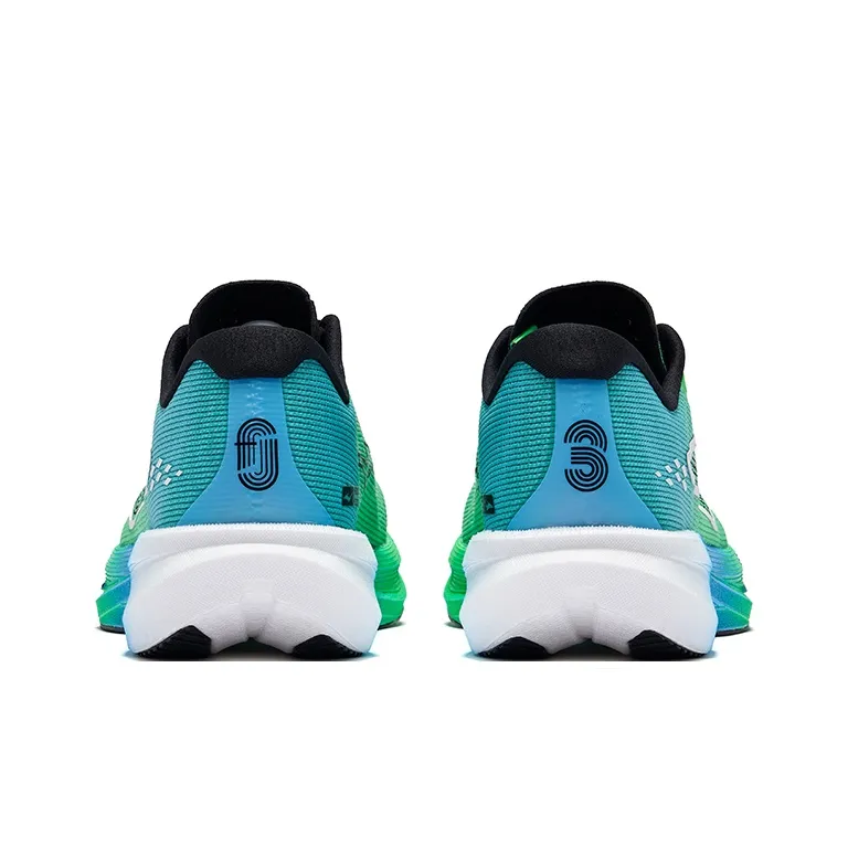 Erke Extreme Wind 3.0 Running Shoes Men Low Top Fluorescent Lime Green Pool Blue-3