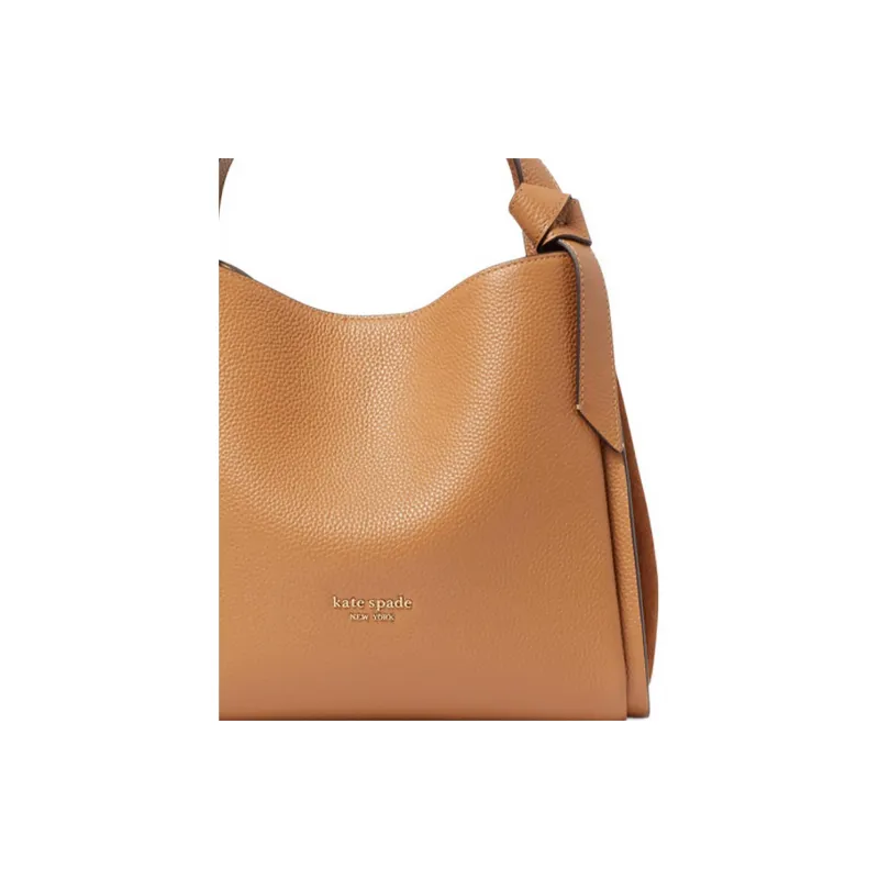 Kate Spade Knott Cow Leather Handbag, Shoulder Bag Women's Brown Yellow-4