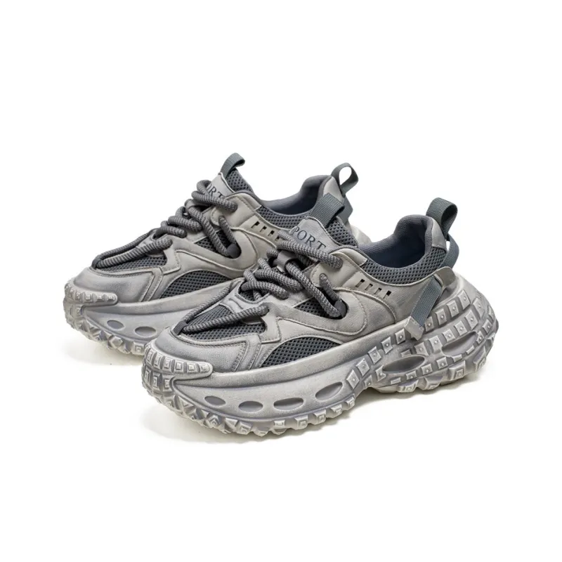 HACKBUTEER Low Top Chunky Sneakers Men's-3