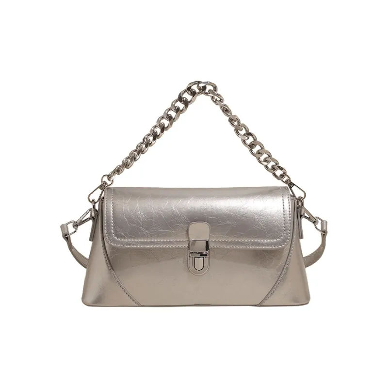 Yalu PU Handbag Women's Silver/Ecru/Khaki/Green/Black-1