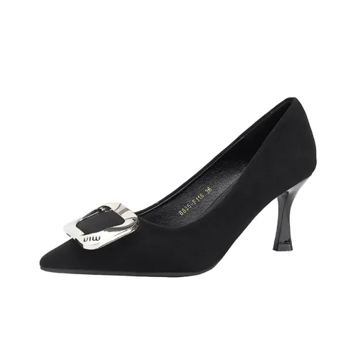 BBMTR High Heels Women's Black/Yellow/Burgundy