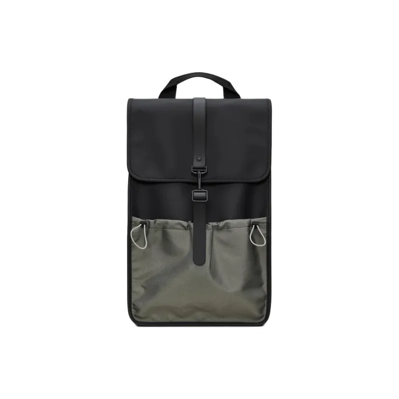 Rains PU Backpack Unisex Black & Green-0