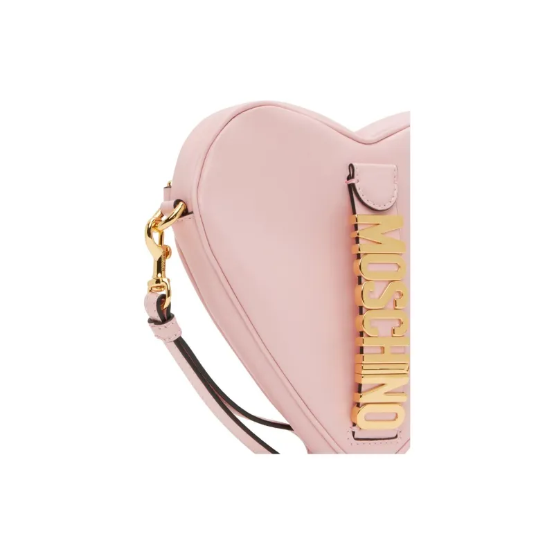 MOSCHINO Calfskin Clutch Women's Pink-4