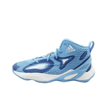 Adidas Exhibit A Anti-Slip Wear-Resistant Mid-Top Basketball Shoes Men's Blue