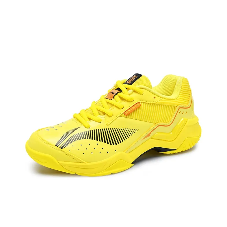 LiNing Thunder Training Cushioning Breathable Low-Top Badminton Shoes Unisex Bright Yellow-1