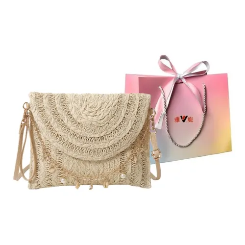 Yalu Woven Crossbody Bag Shoulder Bag Regular Women's Ecru/Khaki
