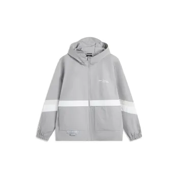 LiNing UV Protection Sun Protection Clothing Men's Geological Gray/Standard White/Light Lime