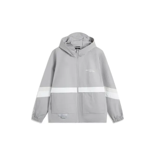 LiNing UV Protection Sun Protection Clothing Men's Geological Gray/Standard White/Light Lime