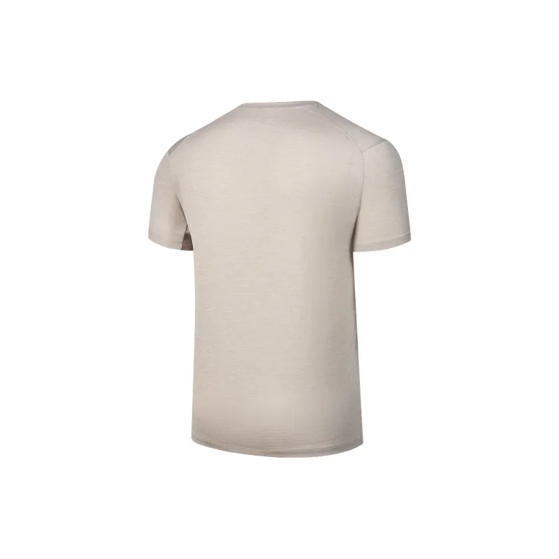 Saucony T Shirt Men's Light Khaki Color Heather Gray Effect-1