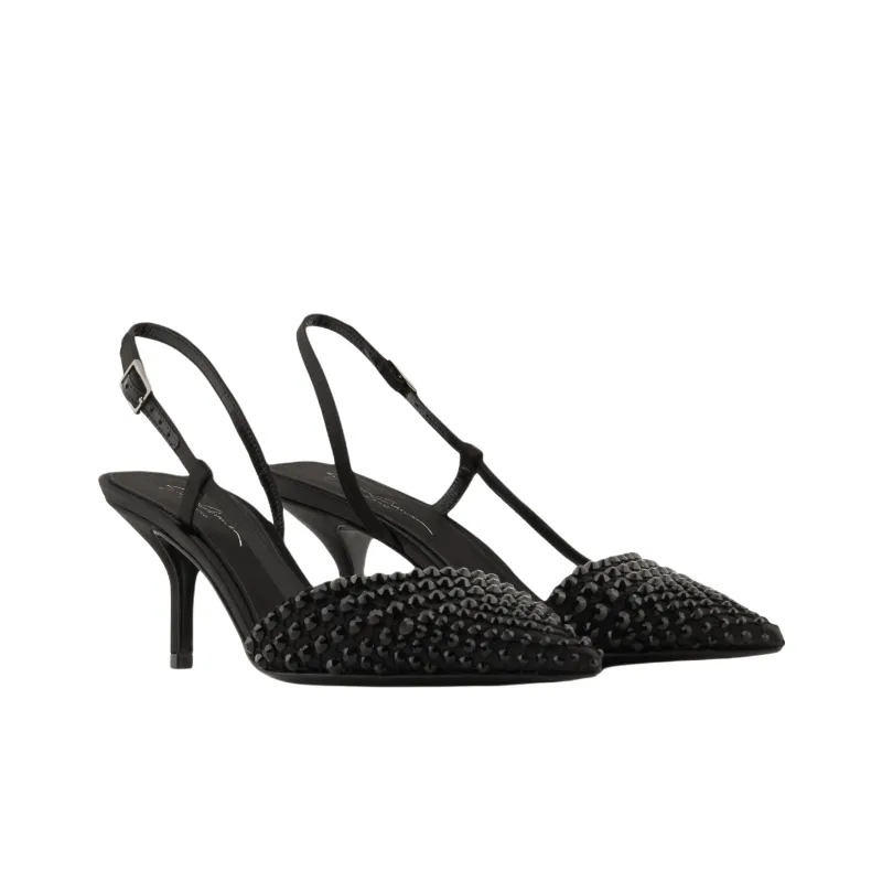 AMANI Slim Heel High Heels 6.5cm Women's Black-2