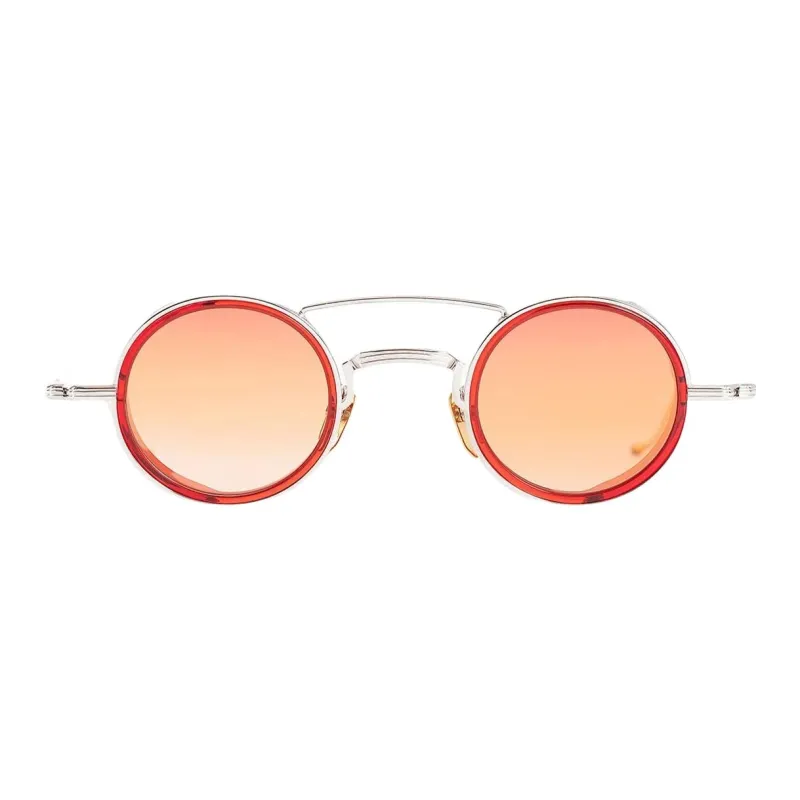 JACQUES MARIE MAGE Titanium Alloy Β Titanium Alloy Aviator Sunglasses Unisex Silver-1