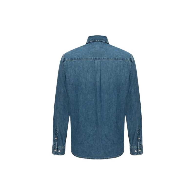 E.land Shirts Men Denim 55Indigo-1