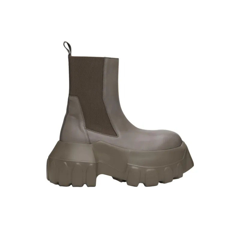 RICK OWENS/RO Short Chelsea Boots Men's Green-1