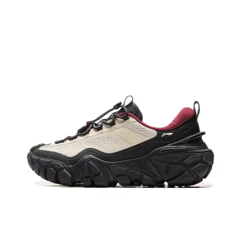 LiNing Dunes Anti Slip Wear Resistant Low Top Casual Shoes Men's Eggnog Cream Gray Night Black