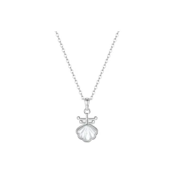 Heart Grass S925 Silver Necklaces Women's