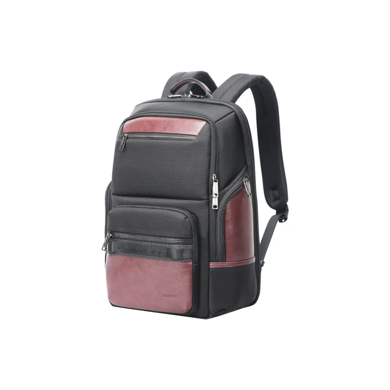 BOPAI Fabric Backpack Regular Men's Black/Black Red-7