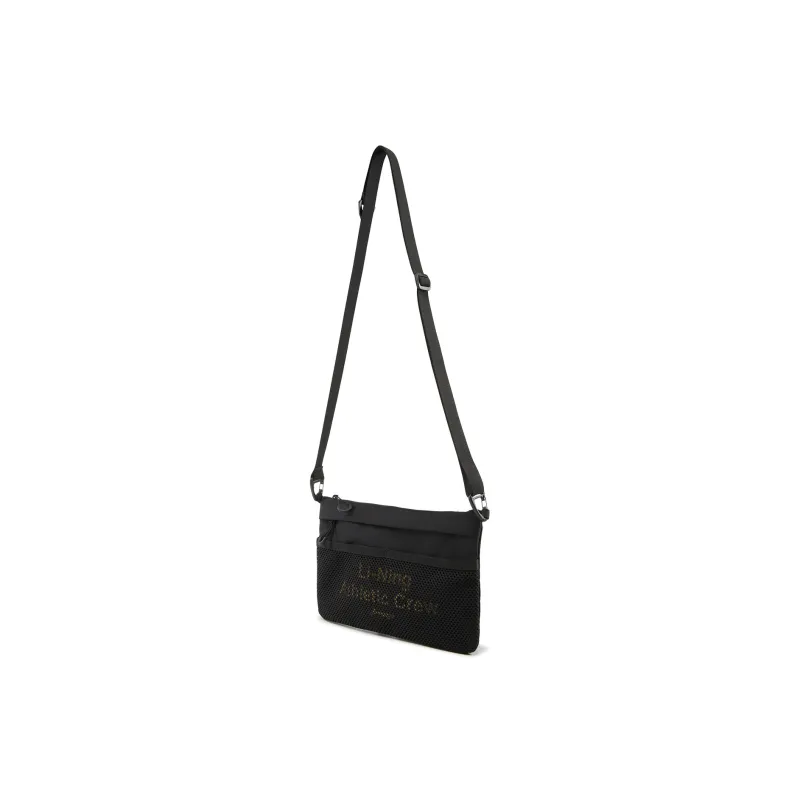 LiNing Fitness Series Polyester Shoulder Bag, Crossbody Bag Regular Unisex Black-1