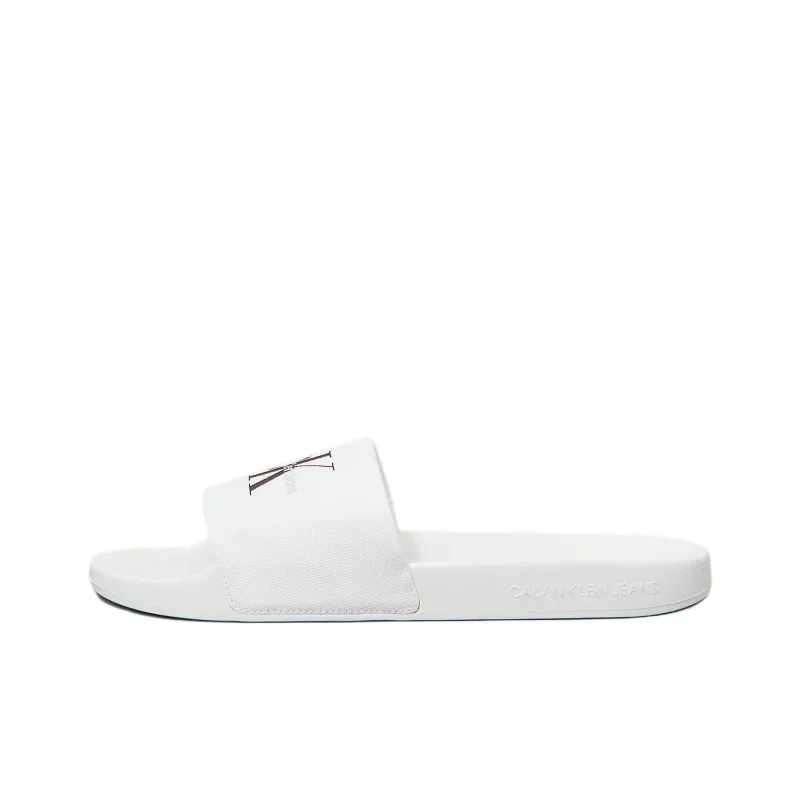 CKJ CALVIN KLEIN JEANS Slide Slippers Men's White-0