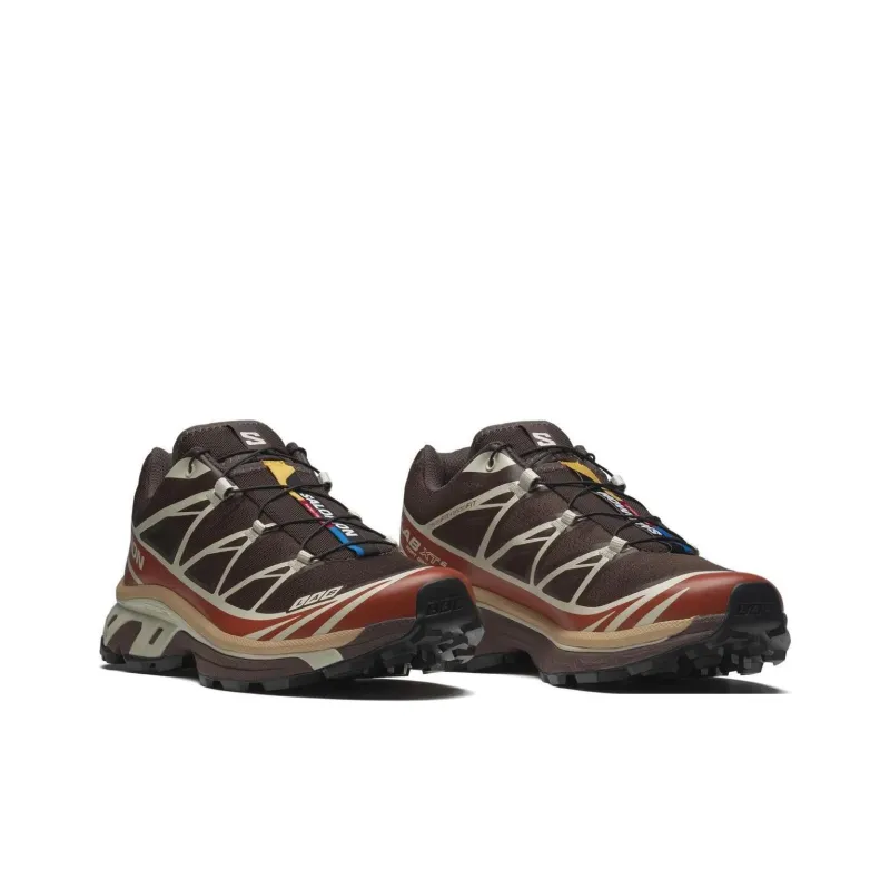 SALOMON XT 6 Anti Slip Wear Resistant Low Top Casual Trail Running Training For Urban Commutes Running Shoes Unisex Tan-2