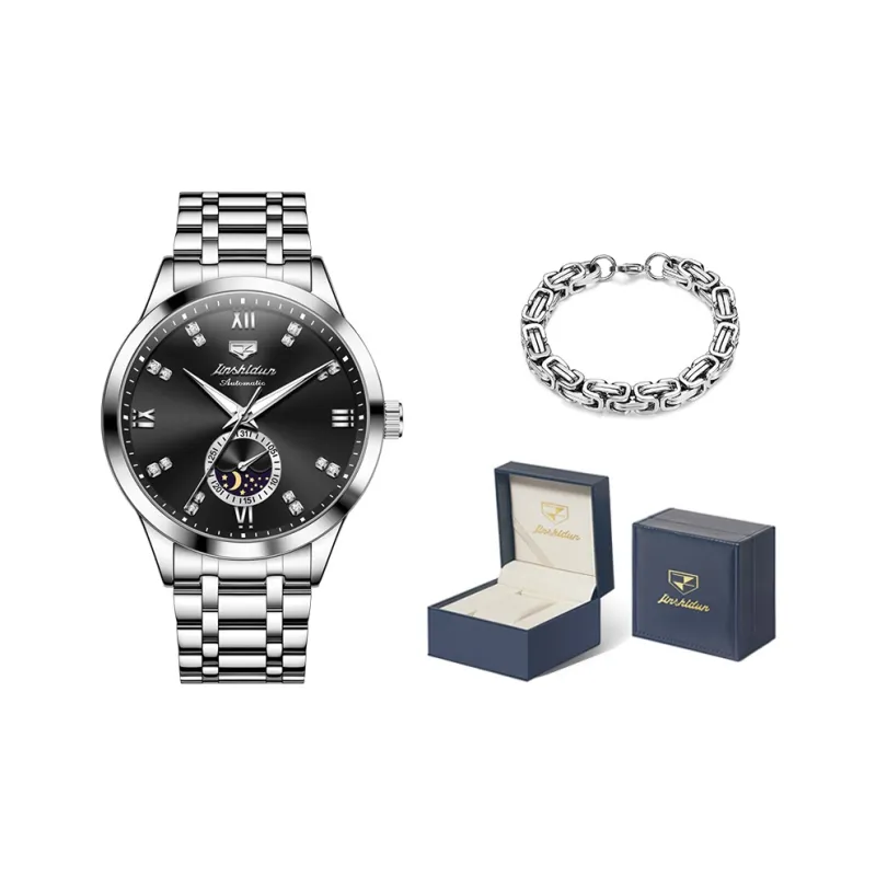Jin Shi Dun Mechanical Movement Watch Men's Watches White Dial-6