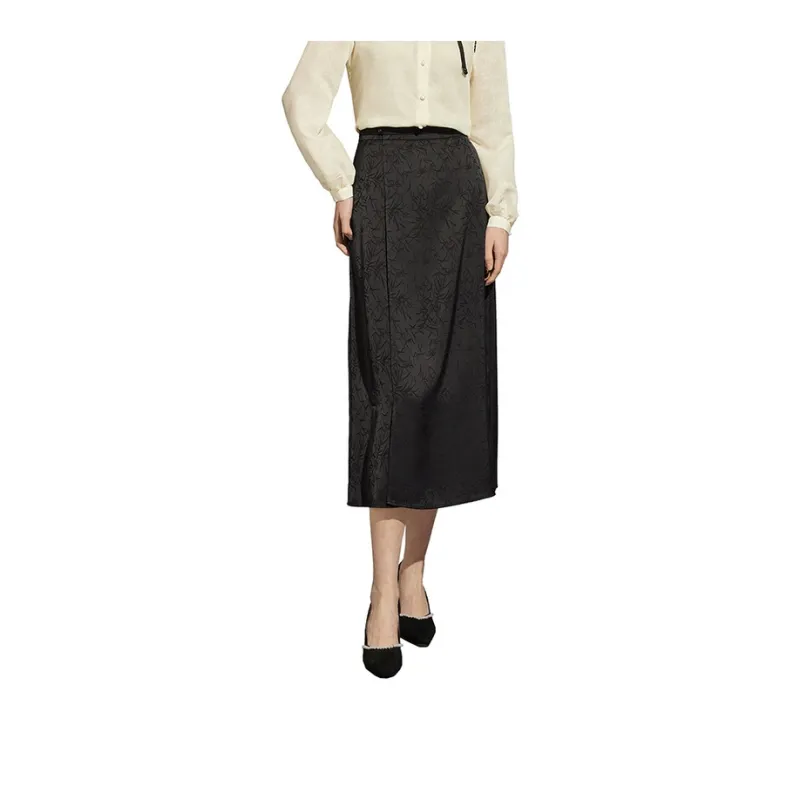 SENTUBILA Casual Long Skirts Women's Elegant Black-2