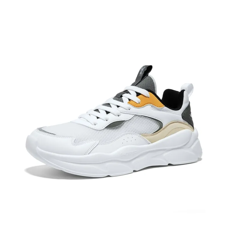 QIAODAN Dry Running Shoes Men's White Green-2