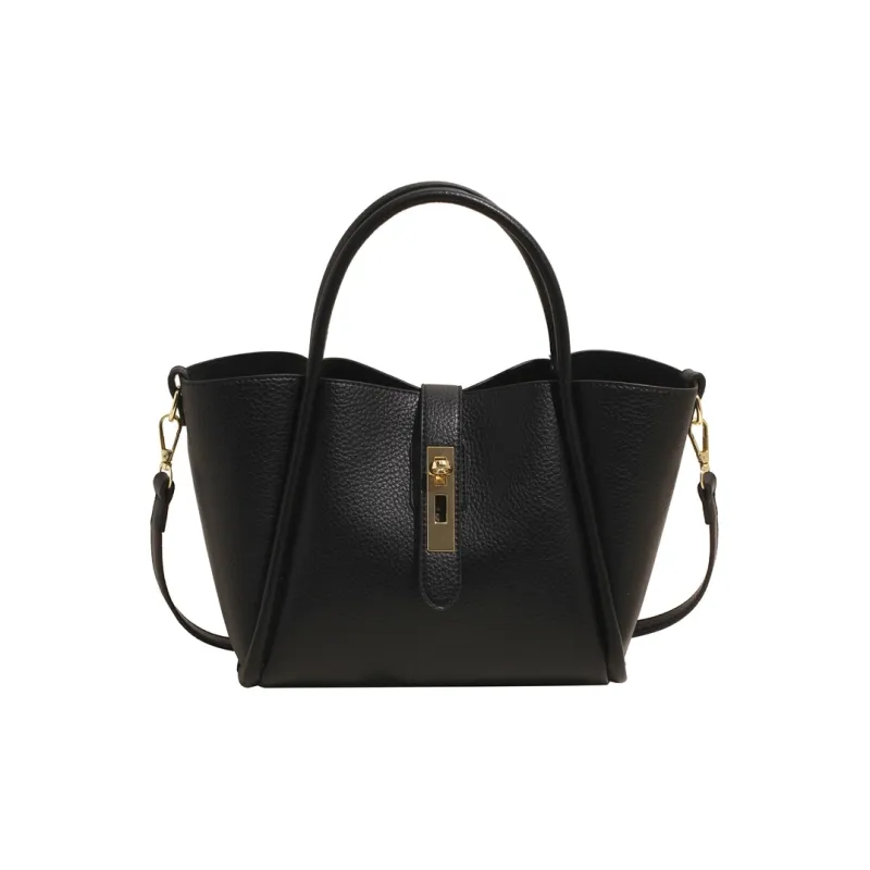 Yalu PU Handbag Regular Women's Black/Ecru/Apricot/Khaki-1