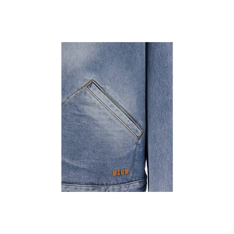MSGM Faded Effect Relaxed Fit Jacket-2