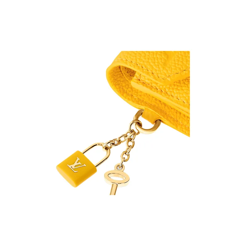 LOUIS VUITTON Victorine Cow Leather Wallet Women's Yellow-5
