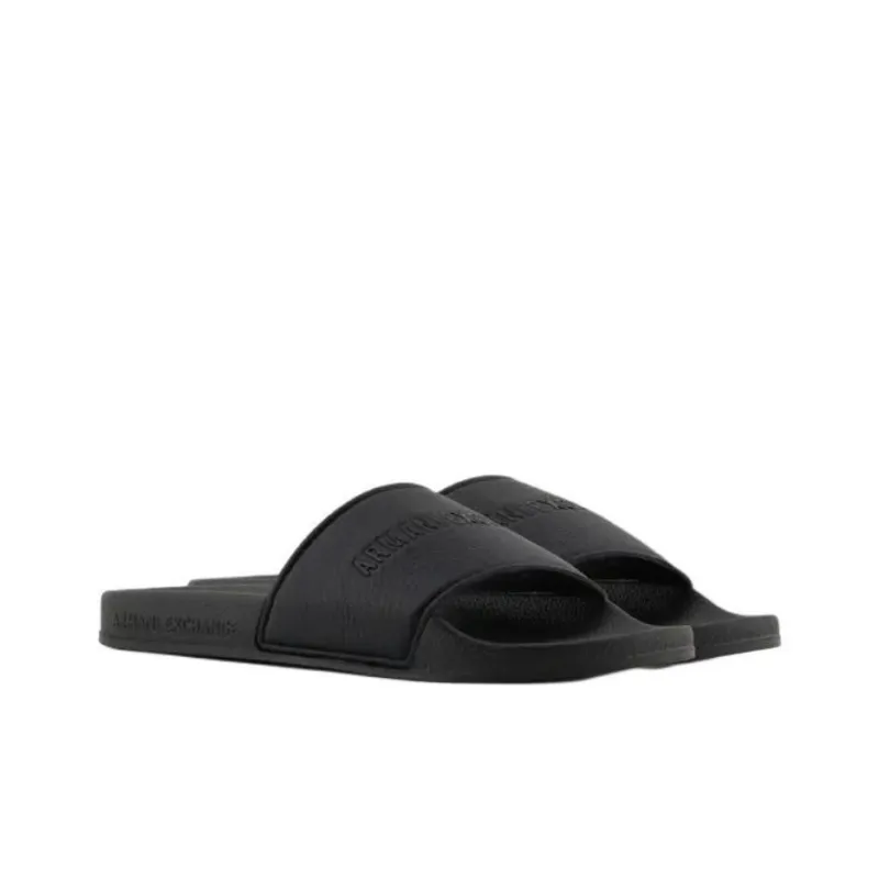 ARMANI EXCHANGEAE Slide Slippers Men's Black-1