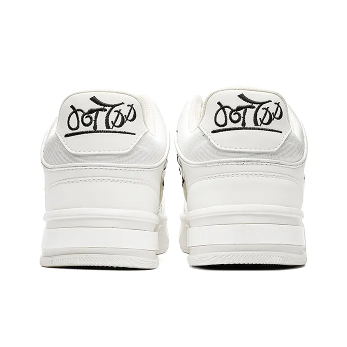 ESTEE GEEA Anti-Slip And Wear-Resistant Lightweight Height Increasing Low-Top Skateboard Shoes Unisex White-3