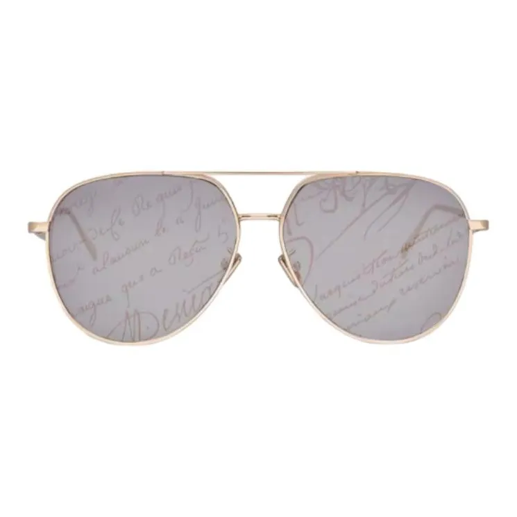 BERLUTI Metal Aviator Sunglasses Men's Gold-0