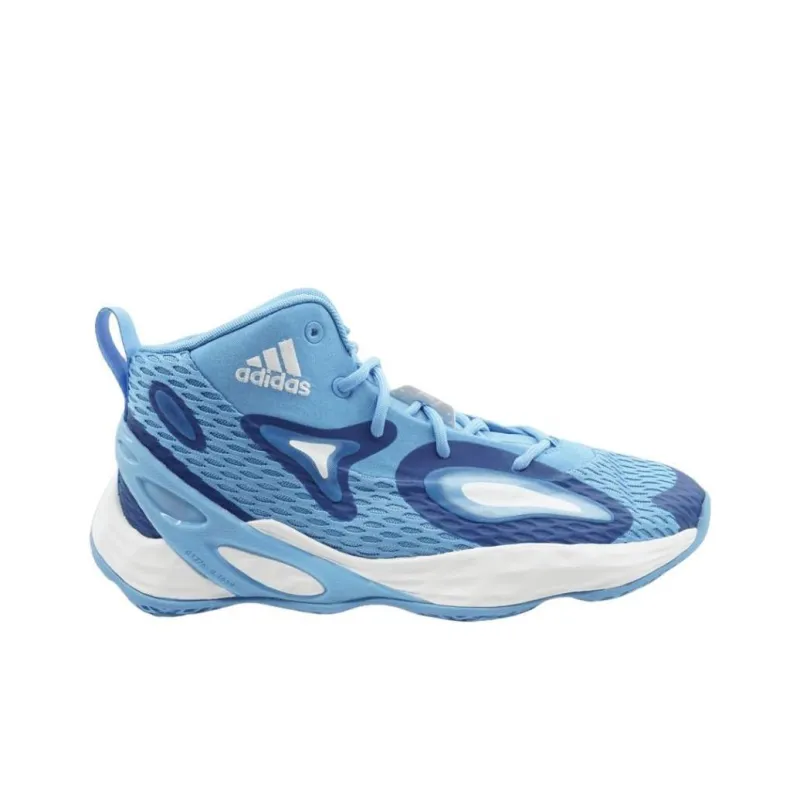 Adidas Exhibit A Anti-Slip Wear-Resistant Mid-Top Basketball Shoes Men's Blue-1